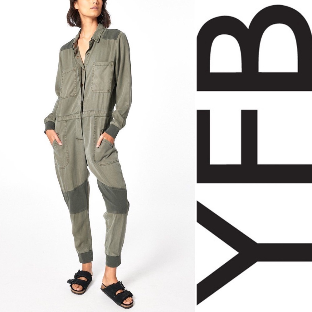 🖤NEW FREMONT TENCEL JUMPSUIT BY YOUNG FABULOUS AND BROKE NWOT! BLACK
